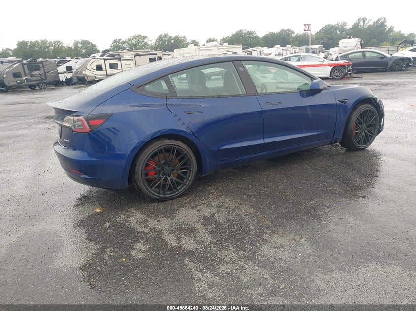 Vin: 5yj3e1ec2pf480710, lot: 46363210, tesla model 3 performance dual motor all-wheel drive 20234