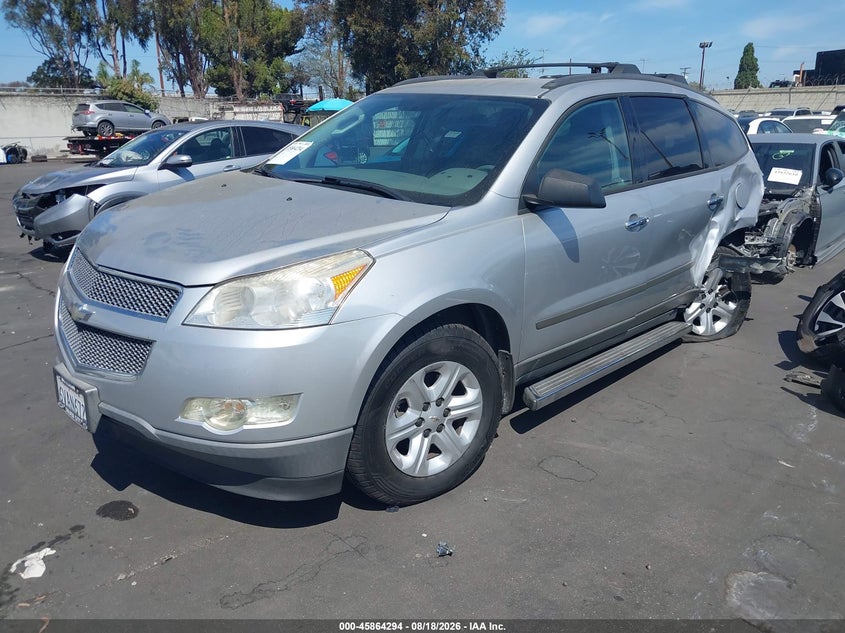 2012 Chevrolet Traverse, Left Rear, IAAI, VIN 1GNKRFED8CJ178693 — photo 2