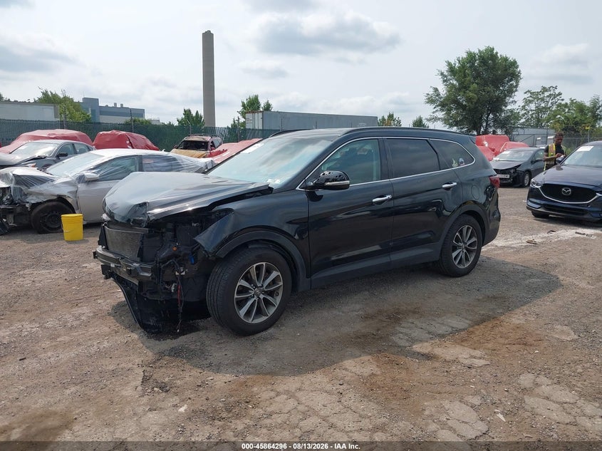 Vin: km8sndhfxku301618, lot: 46363266, hyundai santa fe xl se 20192