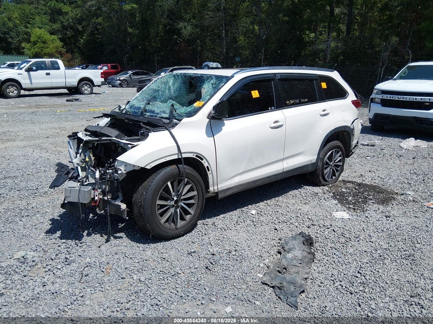 2019 Toyota Highlander, По колу, IAAI, VIN 5TDKZRFH0KS561346 — фото 2