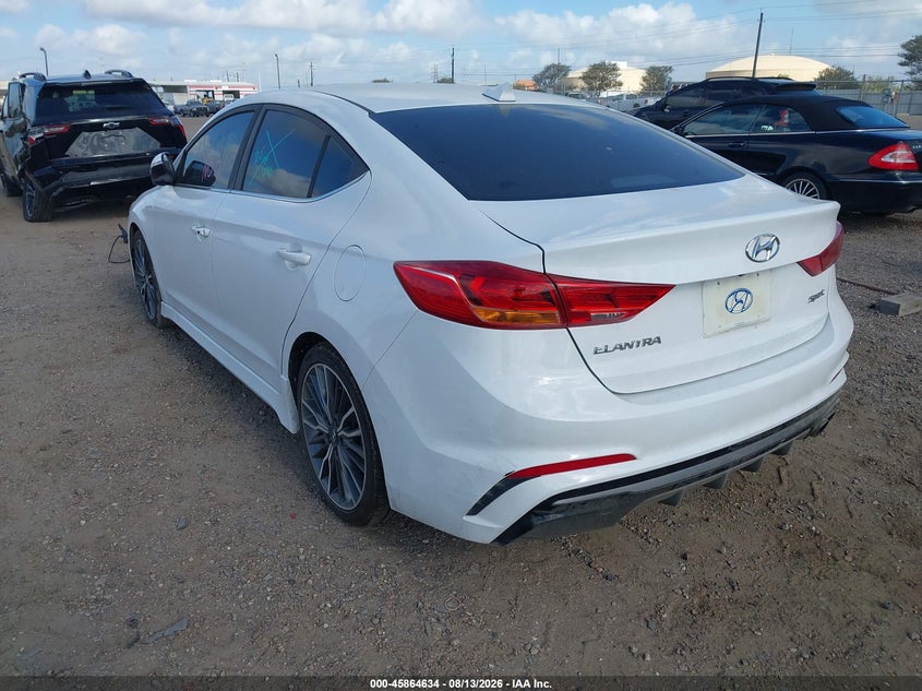 Vin: kmhd04lb6hu353221, lot: 46363604, hyundai elantra sport 20173
