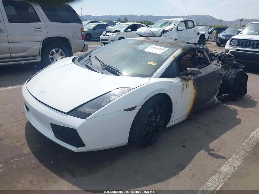 2008 Lamborghini Gallardo, Engine Burn, IAAI, VIN ZHWGU12TX8LA05811 — photo 2