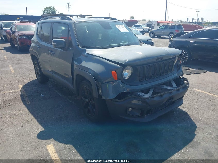 2018 Jeep Renegade Altitude Fwd, Перёд и зад, IAAI, VIN ZACCJABB7JPJ46502