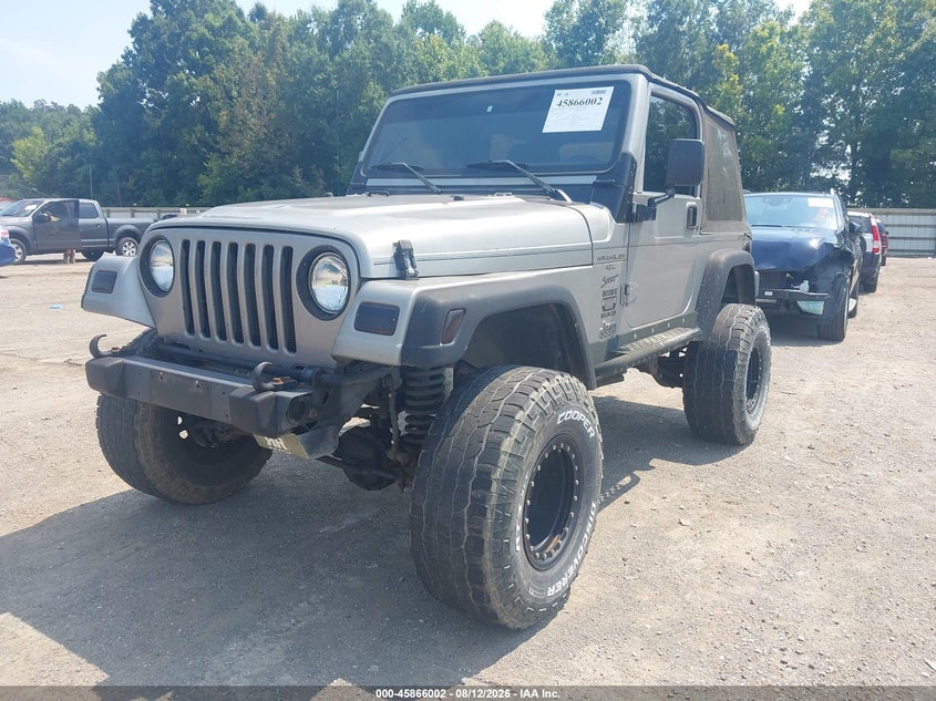2001 Jeep Wrangler, Удар сзади, IAAI, VIN 1J4FA49S71P335956 — фото 2