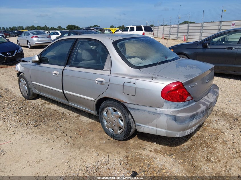 2002 KIA SPECTRA SEDAN 1.8L I-4 DOHC, 125HP