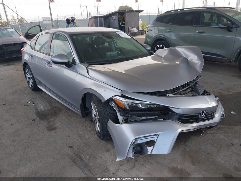 2023 Honda Civic Lx, Левый перёд, IAAI, VIN 2HGFE2F27PH568740
