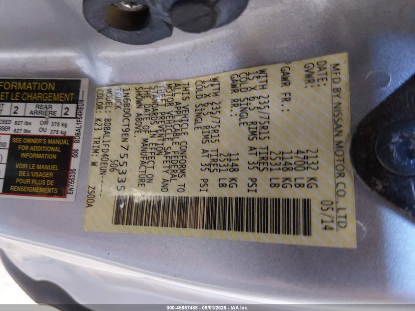 2014 NISSAN FRONTIER S · Photo 9
