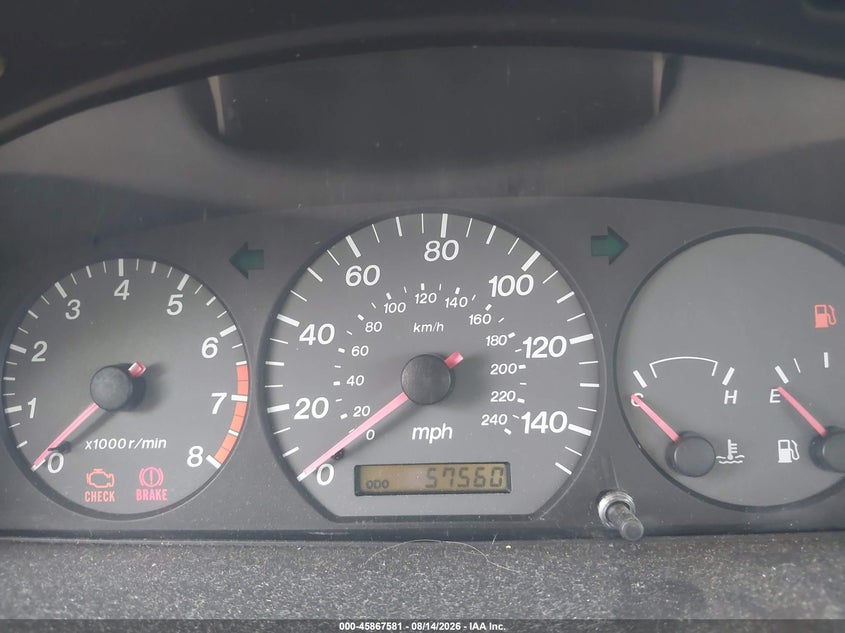 2002 MAZDA 626 SEDAN 2.0L I-4 DOHC, 125HP