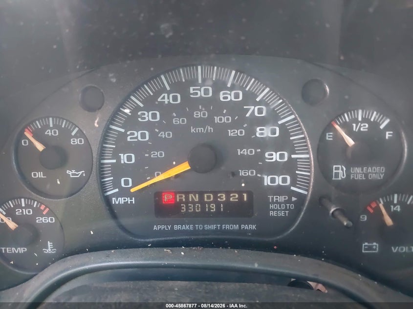 CHEVROLET EXPRESS 2000 VIN 1GCHG35R4Y1197512