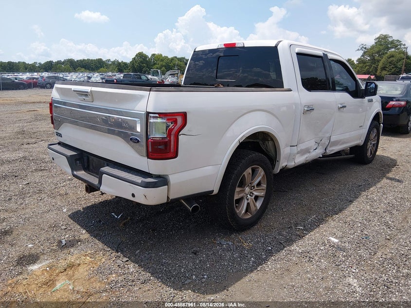 Vin: 1ftew1eg1ffa48838, lot: 46366931, ford f-150 platinum 20154