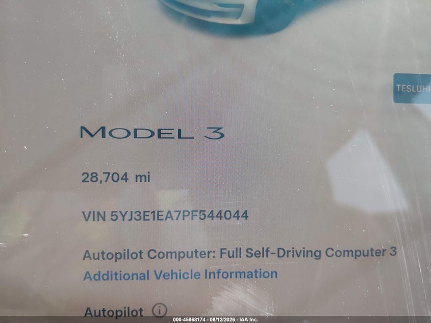 2023 TESLA MODEL 3 SEDAN ELECTRIC