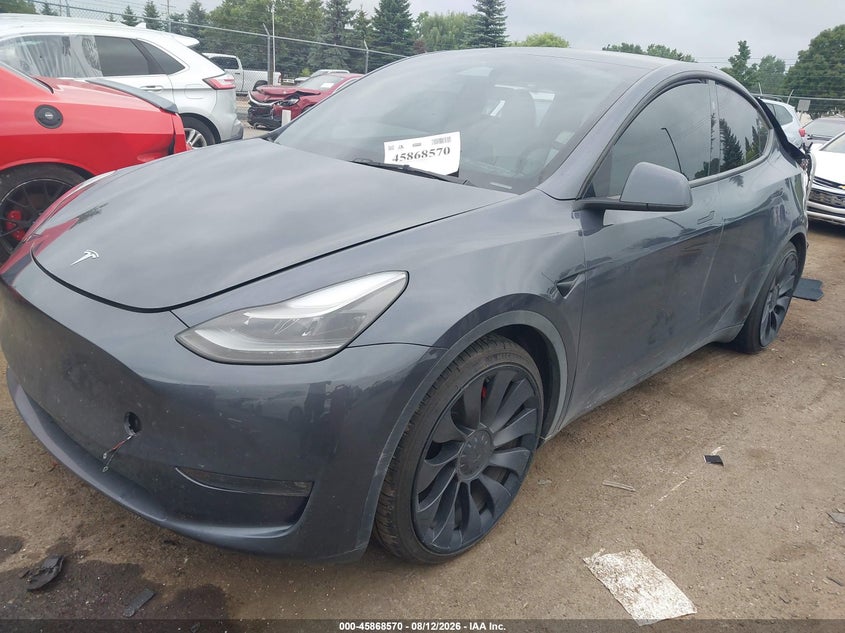 Vin: 7saygdef6pf968119, lot: 46367540, tesla model y performance dual motor all-wheel drive 20232