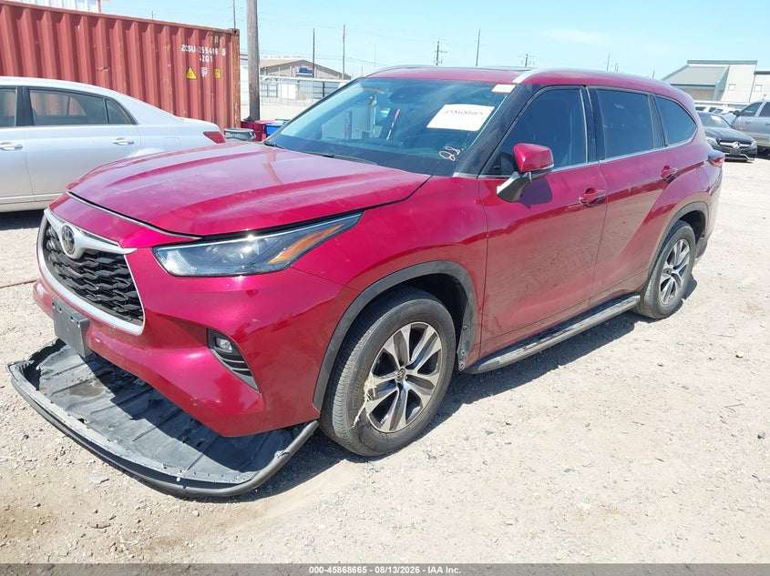 Vin: 5tdgzrah4ns125293, lot: 46367635, toyota highlander xle 20222