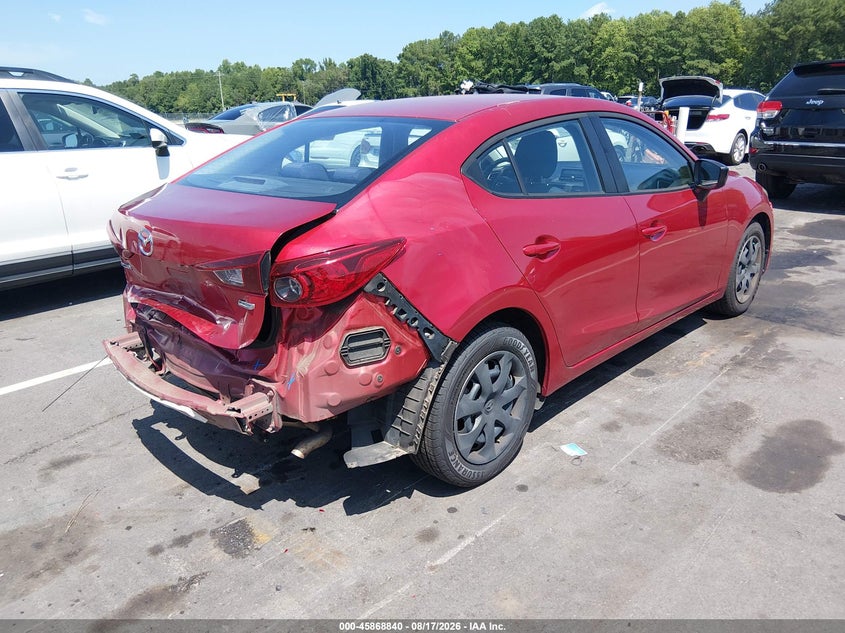 Vin: jm1bm1t76f1248722, lot: 46367810, mazda mazda3 i sv 20154