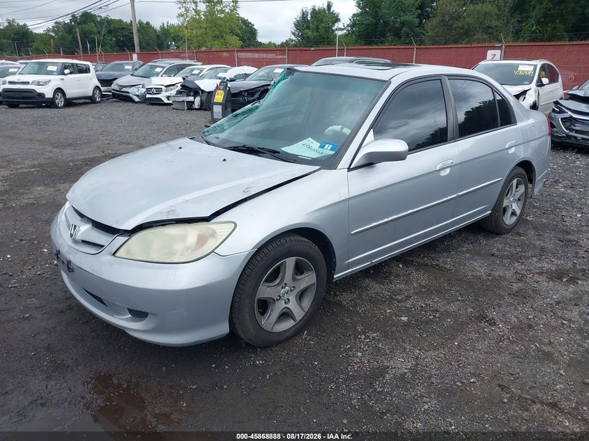 2004 Honda Civic, Right Side, IAAI, VIN 2HGES26804H631245 — photo 2