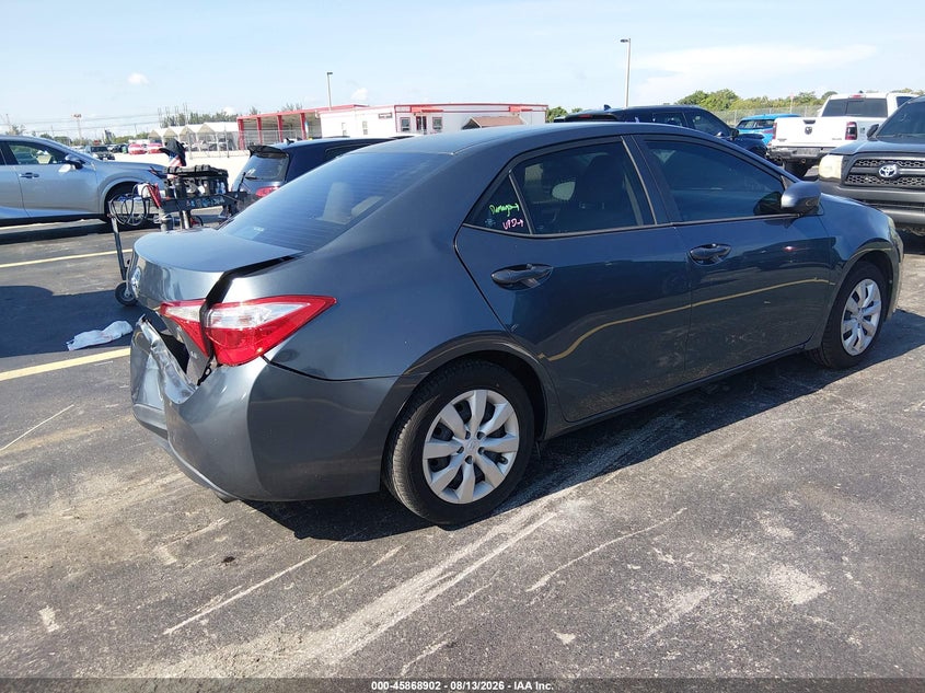 2016 TOYOTA COROLLA SEDAN 1.8L I-4 DOHC, VVT, 132HP