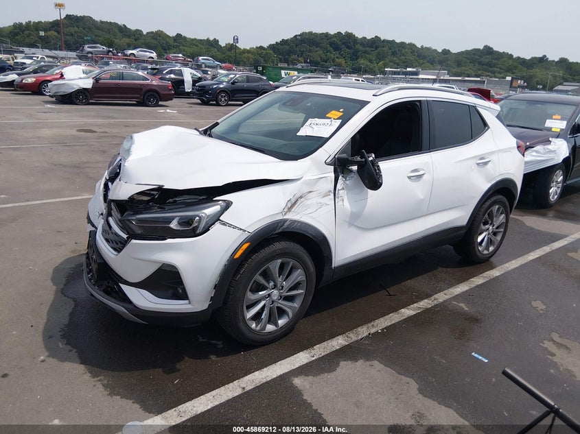Vin: kl4mmgsl2mb130968, lot: 46368182, buick encore gx awd essence 20212