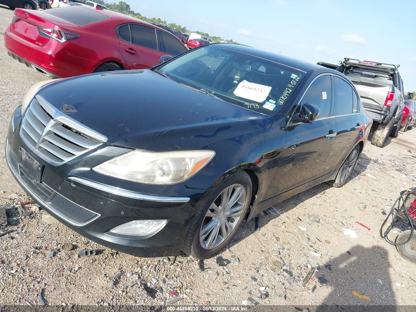 Vin: kmhgc4dd3du257173, lot: 46368202, hyundai genesis 3.8 20132