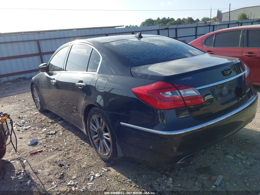 Vin: kmhgc4dd3du257173, lot: 46368202, hyundai genesis 3.8 20133