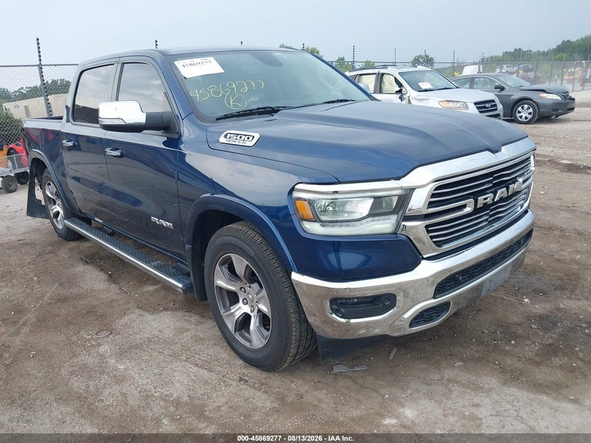 Vin: 1c6srfjt9ln224893, lot: 46368247, ram 1500 laramie  4x4 5'7 box 20201