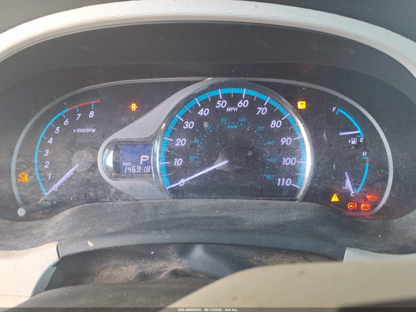 2012 TOYOTA SIENNA VAN 3.5L V-6 DOHC, VVT, 266HP