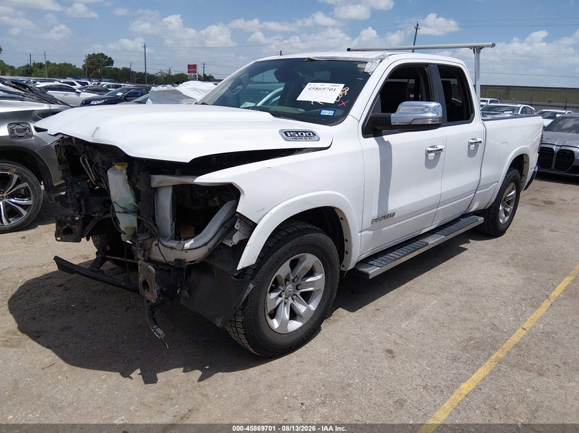 Vin: 1c6srfdt8ln281341, lot: 46368671, ram 1500 laramie  4x4 6'4 box 20202