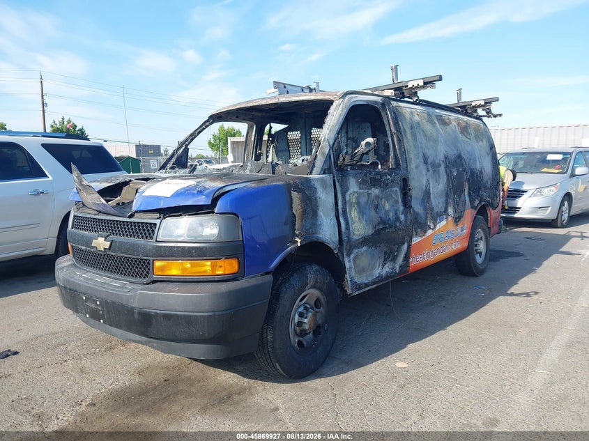 Vin: 1gcwgafp6l1275113, lot: 46368897, chevrolet express cargo rwd 2500 regular wheelbase wt 20202