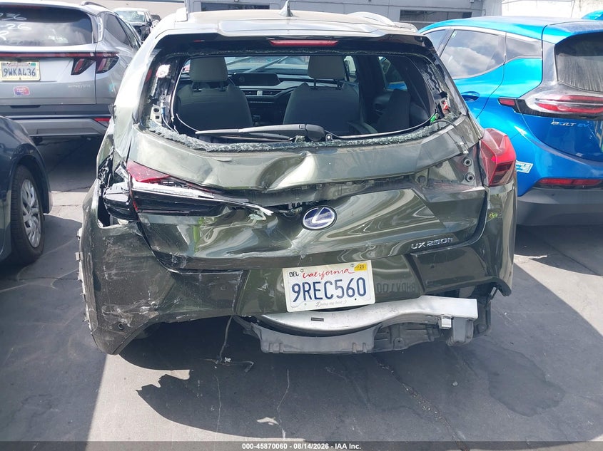 LEXUS UX 250H 2022 VIN JTHX9JBH0N2055622