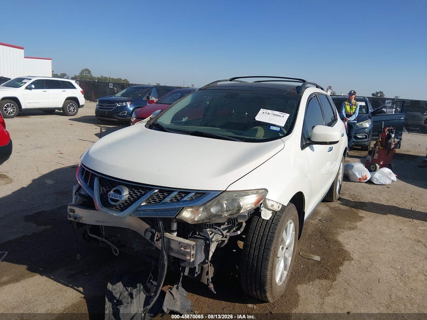 2012 Nissan Murano Sl, Удар спереди, IAAI, VIN JN8AZ1MU8CW101046 — фото 2