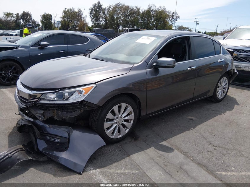 2014 Honda Accord, Front & Rear, IAAI, VIN 1HGCR2F85EA018346 — photo 2