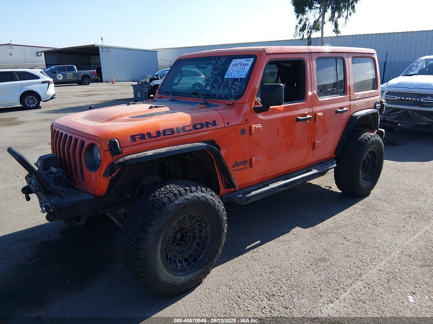 2018 Jeep Wrangler Unlimited Rubicon 4X4, Левый бок, IAAI, VIN 1C4HJXFN4JW239450 — фото 2