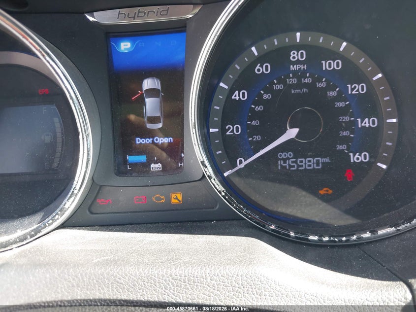 2012 HYUNDAI SONATA HYBRID auction photo 7
