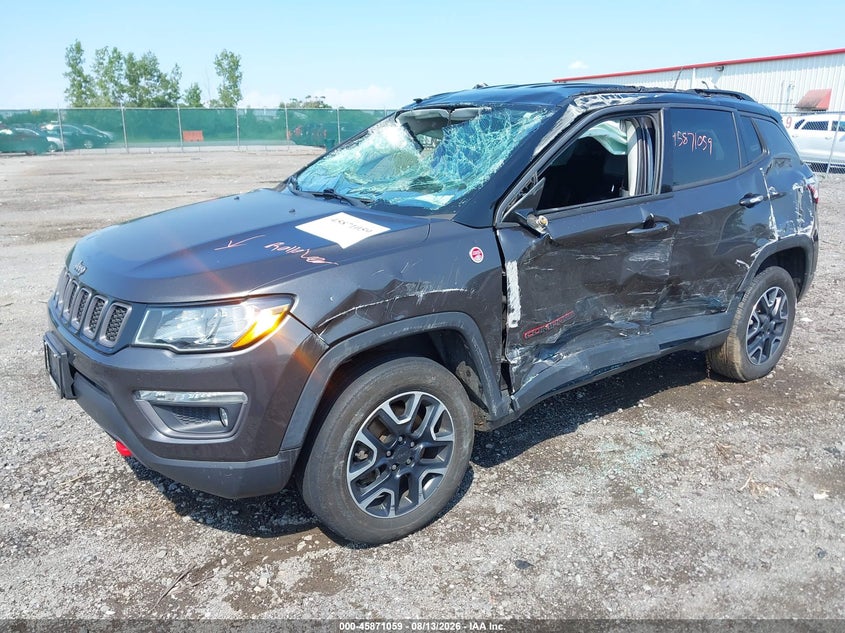 2019 Jeep Compass, Перекидання, IAAI, VIN 3C4NJDDB4KT619454 — фото 2