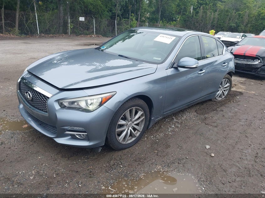2014 Infiniti Q50, Rear, IAAI, VIN JN1BV7AR8EM686937 — photo 2