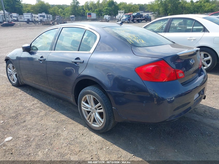 2011 INFINITI G SEDAN 2.5L V-6 DOHC, VVT, 218HP