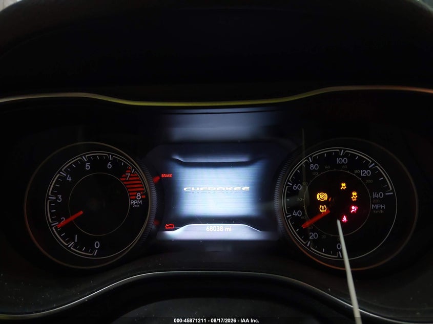 2020 JEEP CHEROKEE SPORT UTILITY VEHICLE 3.2L V-6 DOHC, 271HP