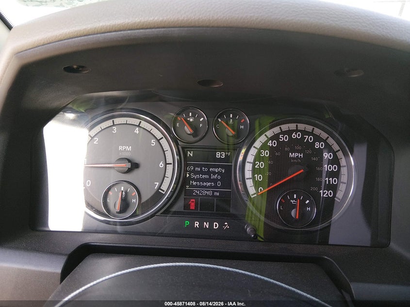 DODGE RAM 1500 2009 VIN 1D3HB18P39S791833