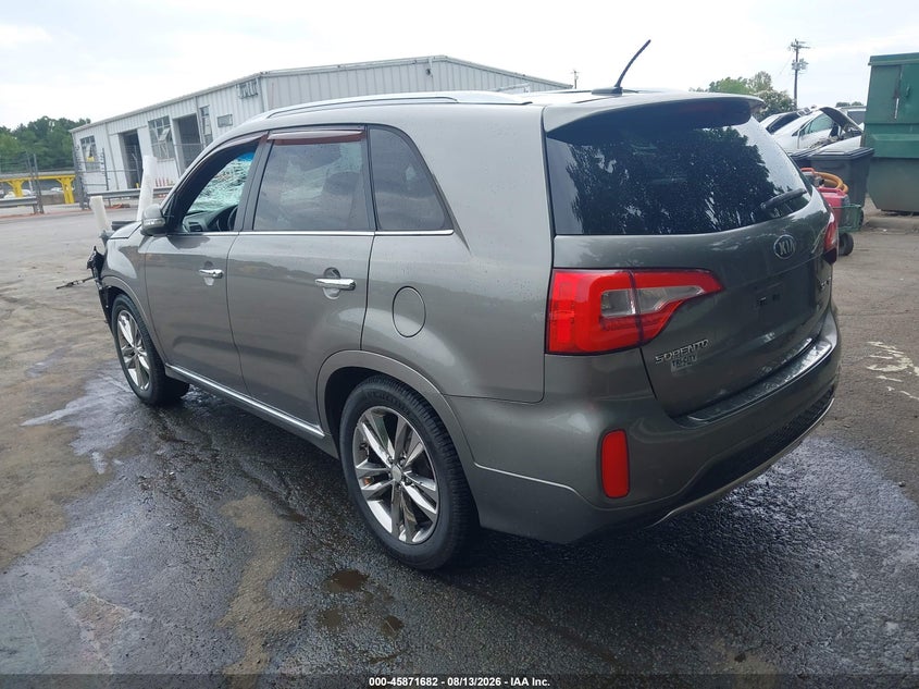 Vin: 5xykw4a70fg573073, lot: 46370678, kia sorento limited v6 20153
