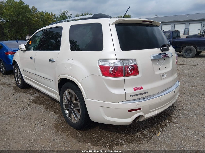 Vin: 1gkkrted8cj364567, lot: 46371175, gmc acadia denali 20123