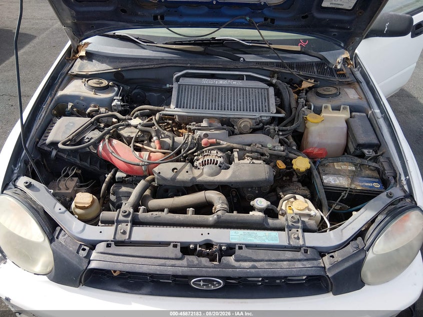 SUBARU IMPREZA 2002 VIN JF1GD296X2H506435