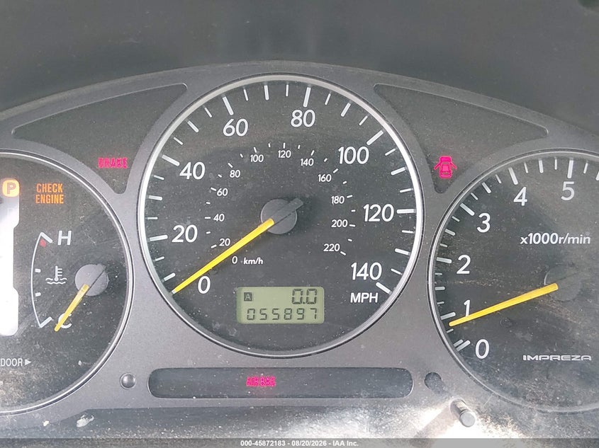 SUBARU IMPREZA 2002 VIN JF1GD296X2H506435