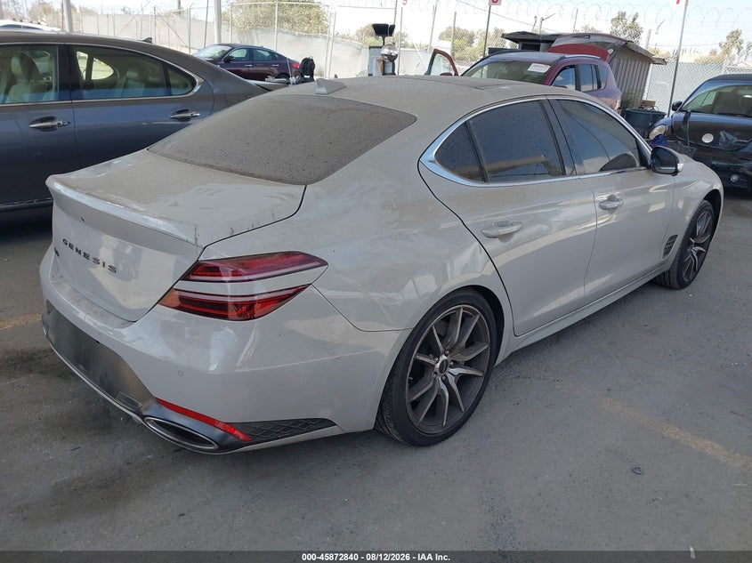 Vin: kmtg24scxtu164460, lot: 46371836, genesis g70 2.5t rwd prestige 20264