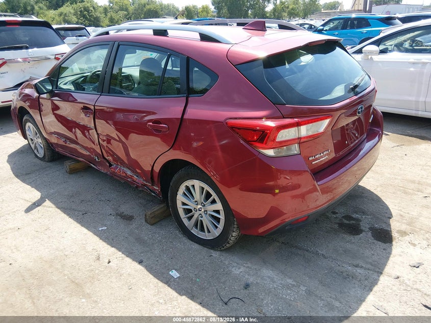 Vin: 4s3gtad6xj3733621, lot: 46371858, subaru impreza 2.0i premium 20183