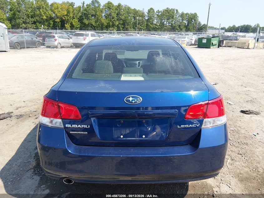 2011 SUBARU LEGACY SEDAN 2.5L H-4 VVT, 170HP