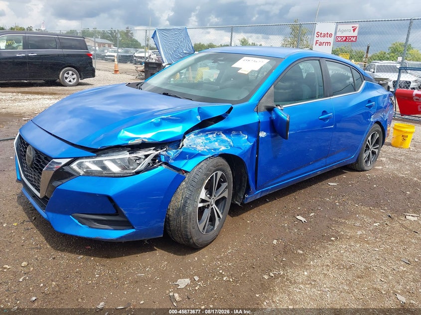 2021 Nissan Sentra Sv Xtronic Cvt, Левый бок, IAAI, VIN 3N1AB8CV7MY217015 — фото 2
