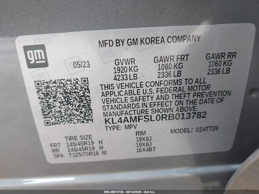 BUICK ENCORE GX 2024 VIN KL4AMFSL0RB013782