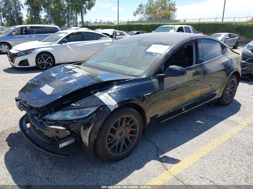 2024 Tesla Model 3, Front & Rear, IAAI, VIN 5YJ3E1EB7RF819553 — photo 2