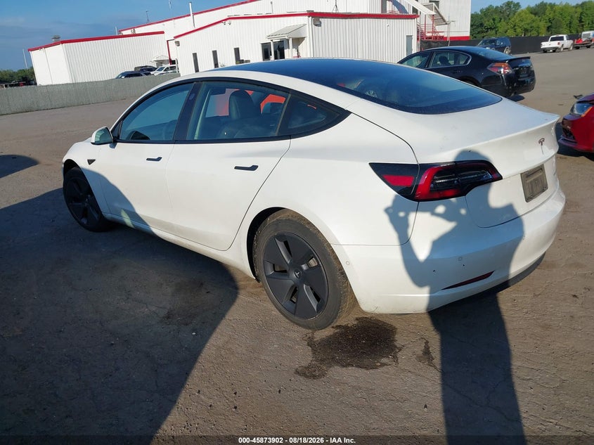 2022 TESLA MODEL 3 SEDAN ELECTRIC