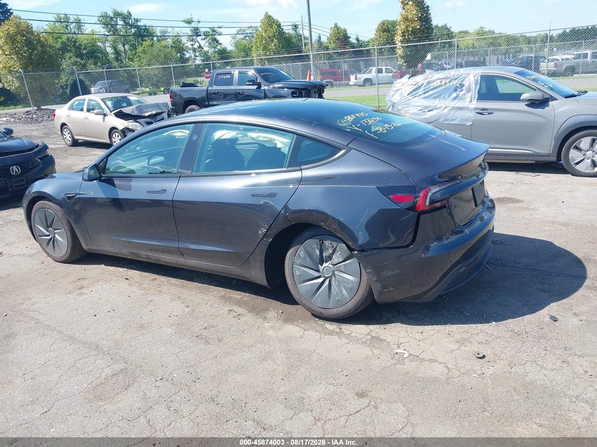 Vin: 5yj3e1ea4sf137730, lot: 46372999, tesla model 3 long range rear-wheel drive/standard rear-wheel drive 20253
