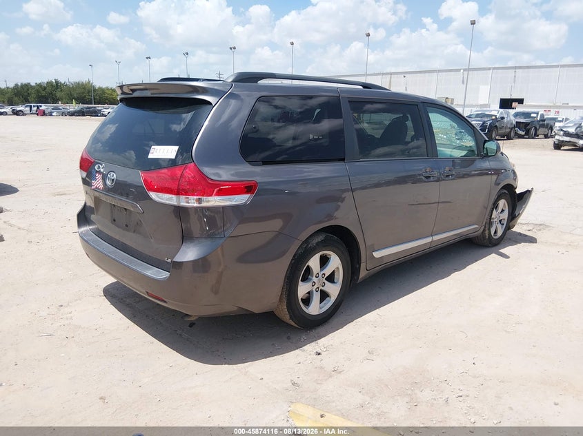 Vin: 5tdkk3dc3cs274576, lot: 46373112, toyota sienna le v6 8 passenger 20124